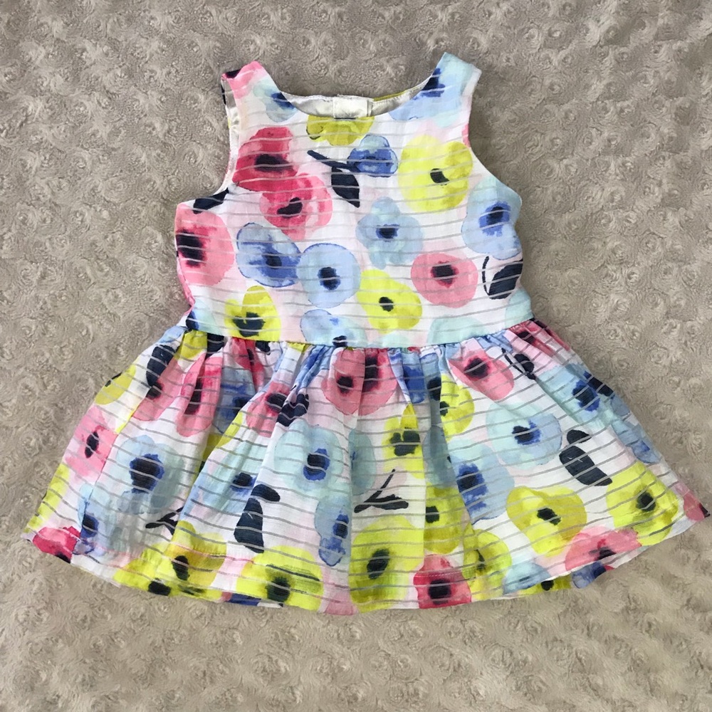 Cherokee Dress Watercolor Flowers Poppies Easter